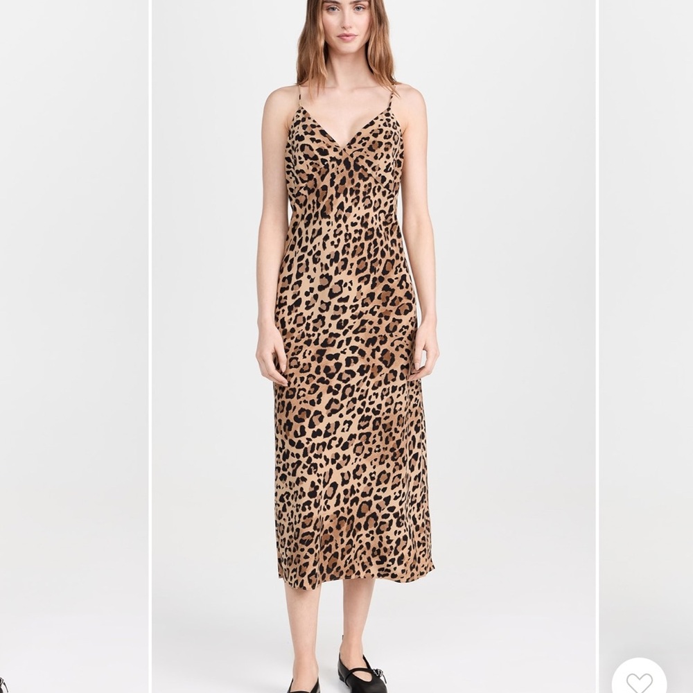 AYR Leopard Silk The Heck Yes Midi Dress
